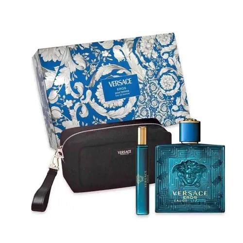 Set Nước Hoa Nam Versace Eros Eau De Parfum (EDP 100ml + EDP 10ml + Túi) Thu Hút
