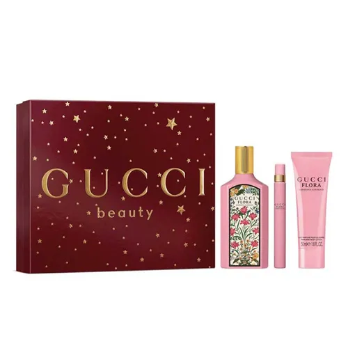 Set Nước Hoa Nữ Gucci Flora Gorgeous Gardenia EDP 3 Món (EDP 100ml + EDP 10ml + Body Lotion 50ml)