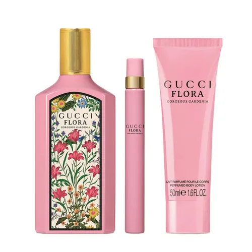 Set Nước Hoa Nữ Gucci Flora Gorgeous Gardenia EDP 3 Món (EDP 100ml + EDP Mini 10ml + Body Lotion 50ml)