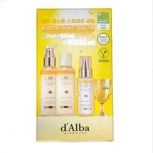 Set Serum Xịt Dưỡng Căng Bóng D'Alba Piedmont First Spray 100ml + 100ml + 50ml