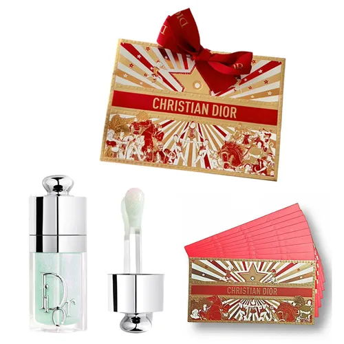 Set Son Dưỡng Dior Addict Lip Glow Oil 086 Minty Màu Nude + 8 Bao Lì Xì Dior + Túi Giấy