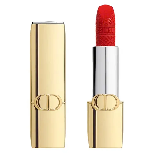 Son Lì Dior Rouge Lipstick Limited Edition Golden 999 Velvet Finish Màu Đỏ Tươi