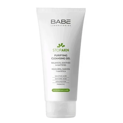 Sữa Rửa Mặt Da Dầu Mụn Babe Laboratorios Stop Akn Purifying Cleansing Gel 200ml