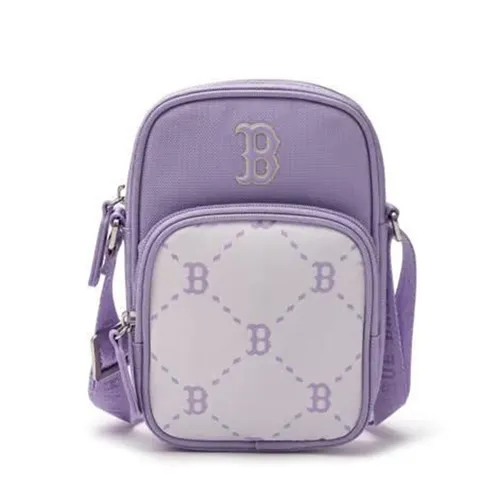 Túi Đeo Chéo MLB Kids Diamond Monogram Mini Crossbody Bag Boston Red Sox 7ACRMD25N-43LDL Màu Tím