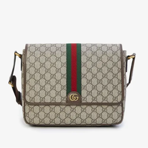 Túi Đeo Chéo Nam Gucci Medium Ophidia Crossbody Bag Màu Be