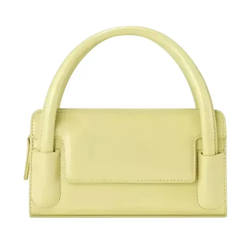 Túi Xách Tay Nữ Find Kapoor Marty Bag B 18 Crinkled Lime Màu Vàng Nhạt