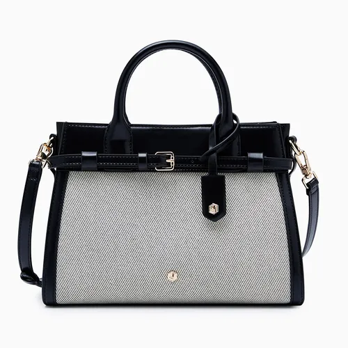 Túi Đeo Chéo Nữ Lyn Gem Infinite Top Handle M Handbag - Black L26CBWA041 Đen Xám