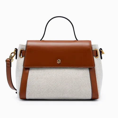 Túi Đeo Chéo Nữ Lyn Gem Infinite Top Handle S Handbag - Tan L26CBWA042 Màu Nâu Xám