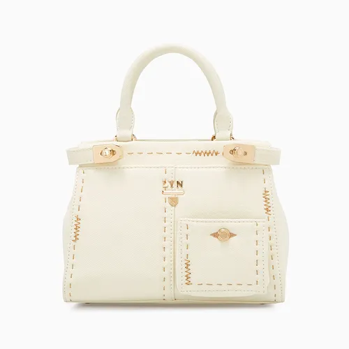 Túi Đeo Chéo Nữ Lyn Re-Edit Stitched S Handbag - Ivory L25FBWA063 Màu Trắng Kem