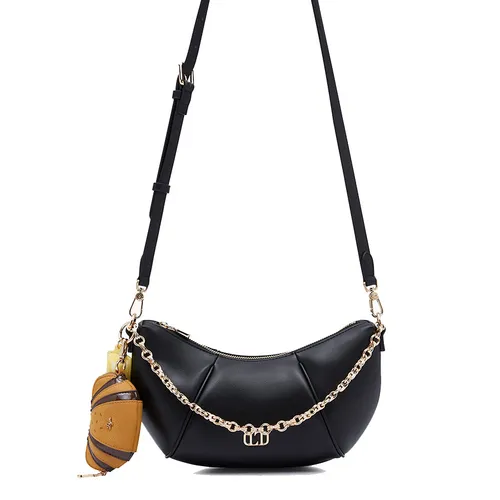 Túi Đeo Chéo Nữ Lyn Shi-O Crossbody Bag - Black L26CBWA091 Màu Đen