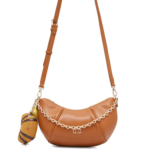 Túi Đeo Chéo Nữ Lyn Shi-O Crossbody Bag - Brown L26CBWA091 Màu Nâu