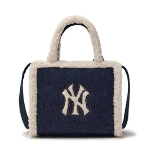 Túi Đeo Chéo Nữ MLB Basic Mustang Small Tote Bag NY Yankees 3AORS0746-50NYD Màu Xanh Đậm