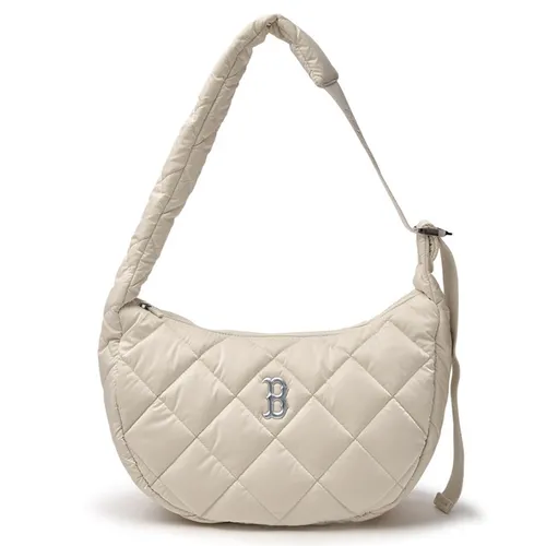 Túi Đeo Vai MLB Curve Padded Hobo Bag Boston Red Sox Cream 3ABQL064N-43CRD Màu Kem