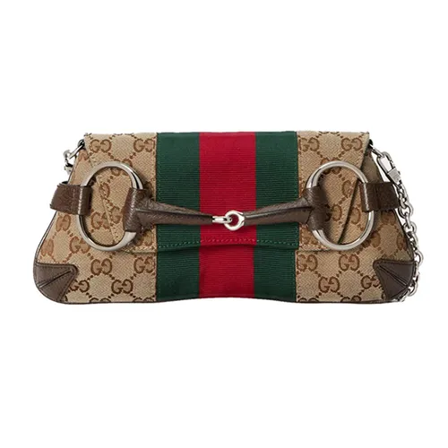 Túi Đeo Vai Nữ Gucci Horsebit Chain Small Shoulder Bag Beige 764339-FACM2-8747 Màu Be Xanh