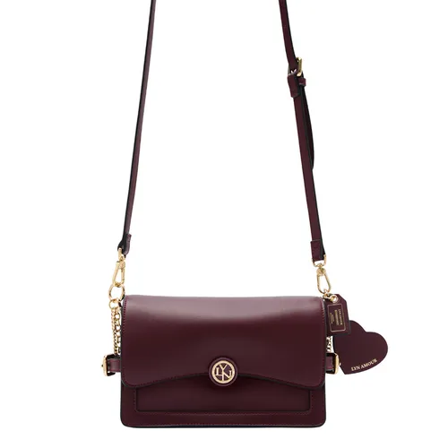 Túi Đeo Vai Nữ Lyn Mabel S Shoulder Bag L26CBWA098 Dark Red Màu Đỏ Mận