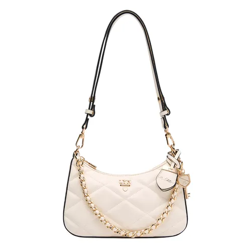Túi Đeo Vai Nữ Lyn Re-Edit Rosee Quilt S Shoulder Bag L26CBWA123 Ivory Màu Trắng