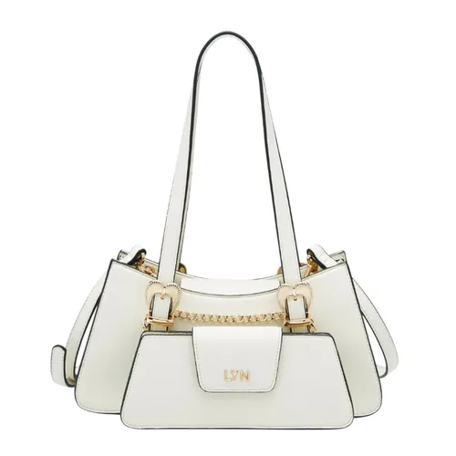 Túi Đeo Vai Nữ Lyn Safari Shoulder Bag L26CBWA102 Off-White Màu Trắng