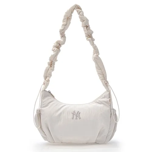 Túi Đeo Vai Nữ MLB Basic Athleisure Hobo Bag New York Yankees Cream 3ABQA015N-50CRS Màu Kem