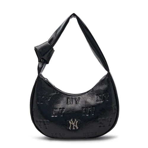 Túi Đeo Vai Nữ MLB Korea Classic Mono Crack Embo Hobo Bag Boston Red Sox Black 3ABQMV15N-50BKS Màu Đen