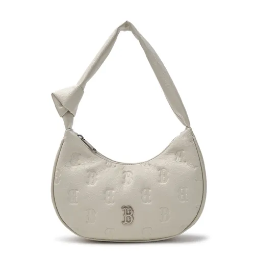 Túi Đeo Vai Nữ MLB Korea Classic Mono Crack Embo Hobo Bag Boston Red Sox White 3ABQMV15N-43WHS Màu Trắng Ngà