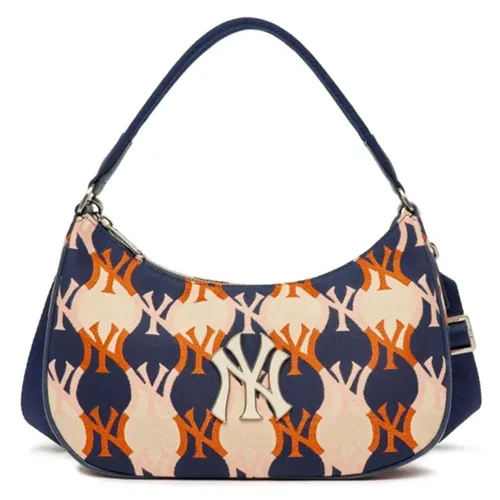 Túi Xách MLB Argyle Monogram Strap Bag Hobo New York Yankees 3ABQS072N-50NYD Phối Màu