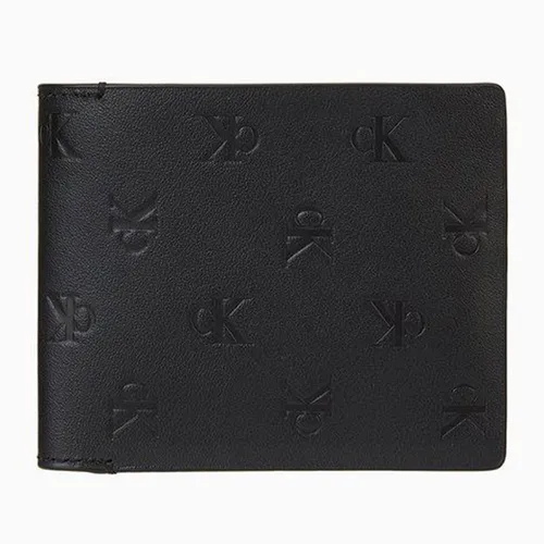 Ví Nam Calvin Klein CK Allover Monogram Logo Bifold Wallet Black 4G1020G - 001 Màu Đen