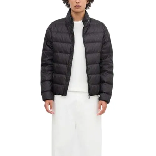 Áo Khoác Nam Gucci Black GG Monogram Puffer Jacket 406331 Z4218 4440 Màu Đen Size 50