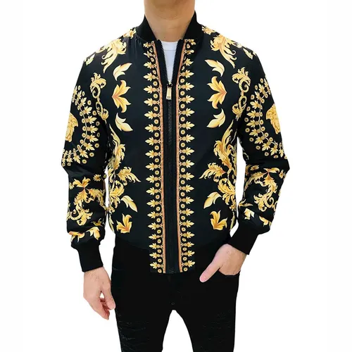 Áo Khoác Nam Versace Hai Mặt 1012269 Màu Vàng Đen Size 44