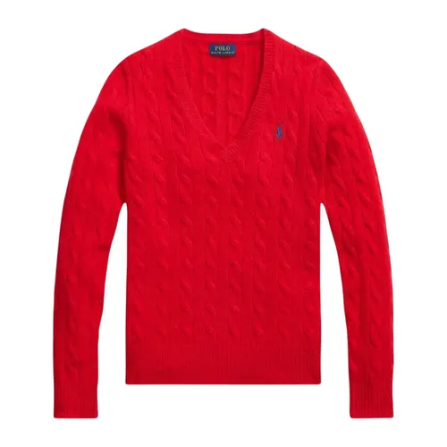 Áo Len Nữ Ralph Lauren Red Knit Kimberly V-Neck Sweater 211888688502 Màu Đỏ Size S