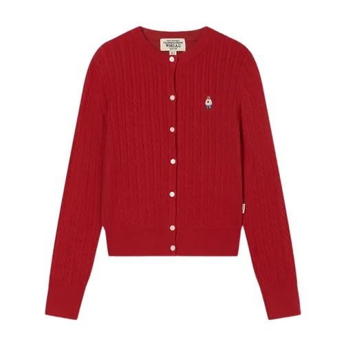 Áo Len Nữ WHOAU SS25 WHCKG2325F Màu Đỏ