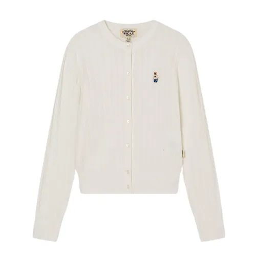 Áo Len Nữ WHOAU SS25 WHCKG2325F Màu Trắng