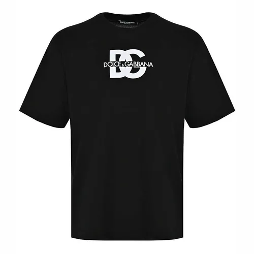Áo Phông Nam Dolce & Gabbana D&G Logo-print Cotton G8PN9T Tshirt Màu Đen Size 44