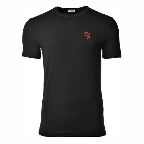 Áo Phông Nam Dolce & Gabbana D&G Round Neck Cotton Stretch N8P15J Tshirt Màu Đen Size S