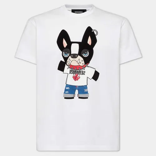 Áo Phông Nam Dsquared Cool Fit T-Shirt S74GD1325D20020100 Màu Trắng Size S