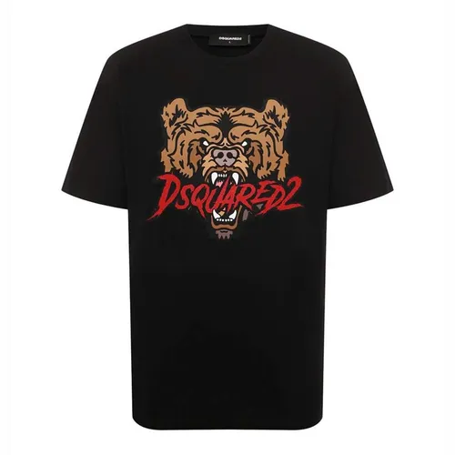 Áo Phông Nam Dsquared2 With Bear Print S74GD1316 Tshirt Màu Đen Size S