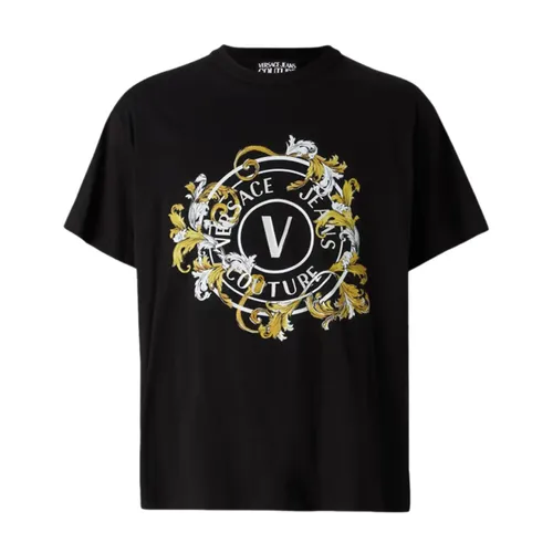 Áo Phông Nam Versace Jeans Couture T-Shirt 78GAHC01CJ01CG89 Màu Đen Size XS