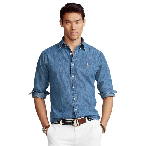Áo Sơ Mi Dài Tay Nam Ralph Lauren Denim Shirt 710792043 001 Màu Xanh Denim Size S