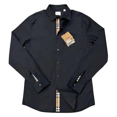 Áo Sơ Mi Nam Burberry Long-Sleeve Shirts 80914291 Màu Đen Size XS