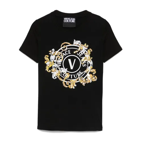 Áo Thun Nữ Versace Jeans Couture T-Shirt 78HAHC01 CJ02C G89 Màu Đen Size S
