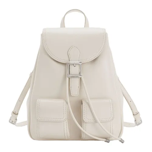 Balo Nữ Charles & Keith CNK Bryna Backpack Cream CK2-60160240 Màu Cream