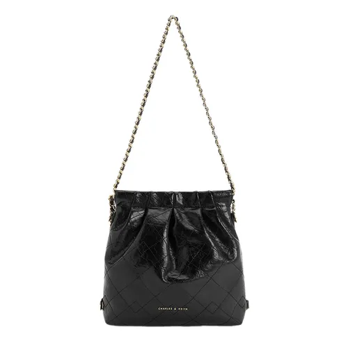 Balo Charles & Keith Duo Chain-Handle Two-Way Backpack Black CK2-60782390 Màu Đen