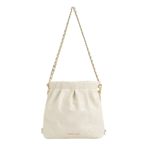 Balo Nữ Charles & Keith CNK Duo Chain-Handle Two-Way Backpack Cream CK2-60782390 Màu Cream