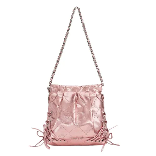 Balo Nữ Charles & Keith CNK Duo Metallic Grommet Chain-Handle - Aura Pink CK2-60782390 Màu Hồng