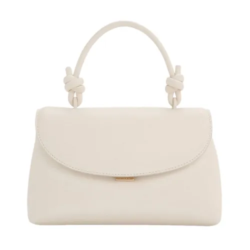 Balo Nữ Charles & Keith CNK Sammie Knotted-Handle Two-Way Cream CK2-60271630 Màu Cream