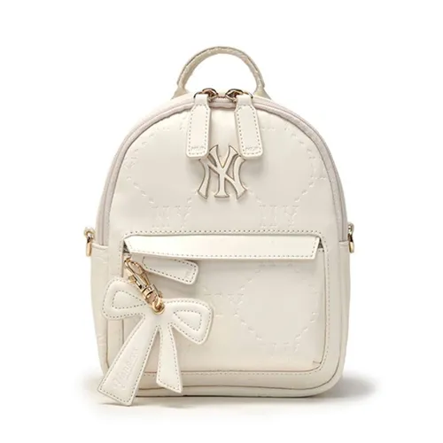 Balo Trẻ Em MLB Basic Pu Embo Mini Backpack New York Yankees 7ABKM036N-50CRS Màu Cream