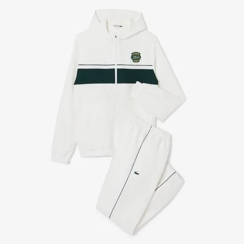 Bộ Thể Thao Nam Lacoste Men's Sport Badge Tracksuit WH8491 OLP Màu Trắng Size 3