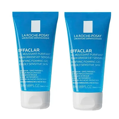 Combo Gel Rửa Mặt Tạo Bọt La Roche-Posay Effaclar Purifying Foaming (50ml x 2)