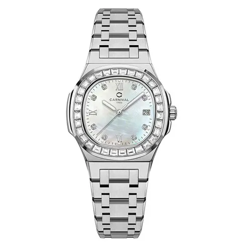 Đồng Hồ Nữ Carnival 8160L2-VT-TK Màu Bạc Trắng