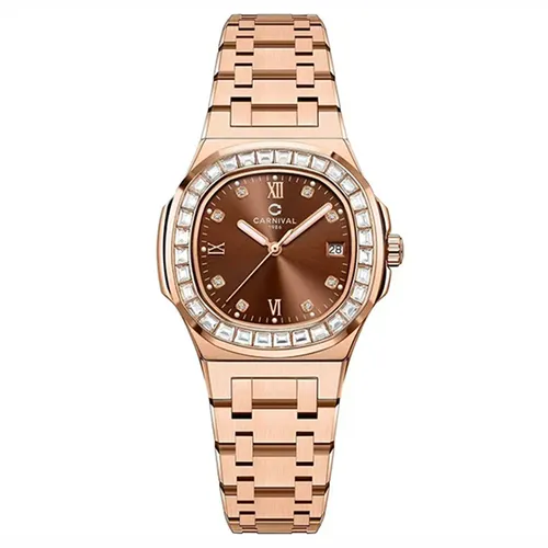 Đồng Hồ Nữ Carnival Quartz 8160L2-VH-N Màu Nâu / Vàng Hồng