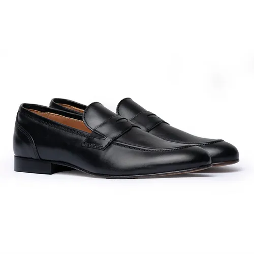 Giày Lười Nam Duca Di Morrone LEONE_PELLE_NERO Màu Đen Size 40